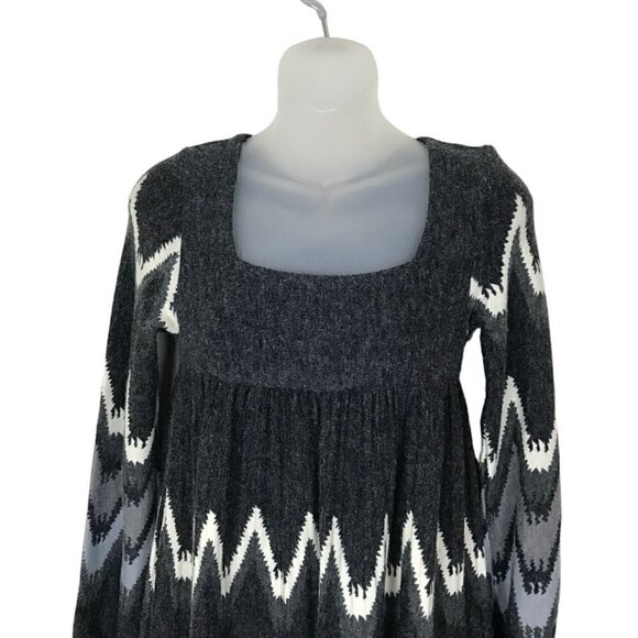 Rebecca Taylor Grey and White Wool Blend Mini Dress Size S - Picture 3 of 6